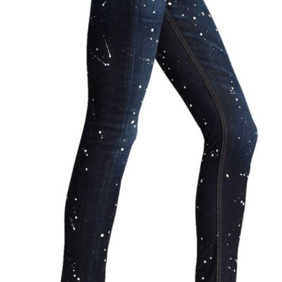 Women'sRAG & BONE Paint Splatter Cate Mid Rise Skinny Jeans Size 27 Anfield NWOT - Picture 12 of 12